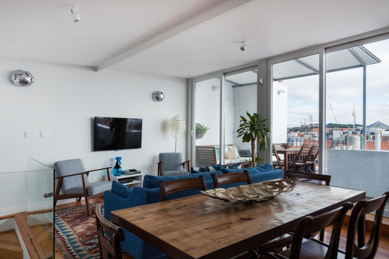 Amazing Rooftop Terrace With River And Historic City View 4 Bedrooms 4 Bathrooms Ac 19Th Century Building Chiado Lisboa Εξωτερικό φωτογραφία