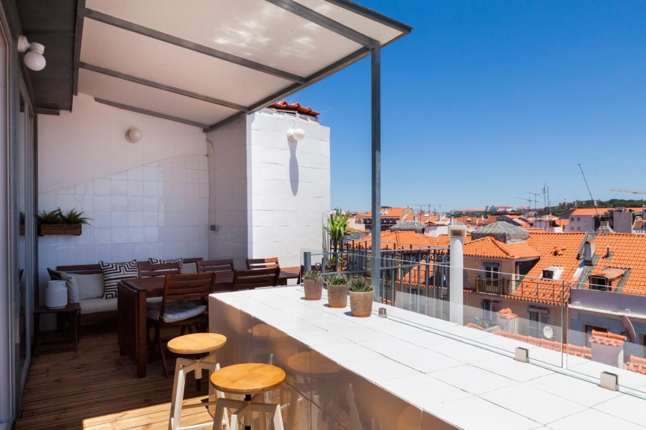 Amazing Rooftop Terrace With River And Historic City View 4 Bedrooms 4 Bathrooms Ac 19Th Century Building Chiado Lisboa Εξωτερικό φωτογραφία